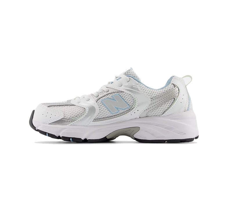 New Balance Grade School 530 White with Chrome Blue GR530GB