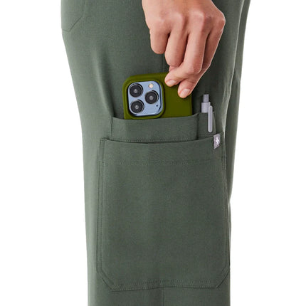 FIGS Women's High Waisted Isabel Wide Leg Scrub Pants Moss