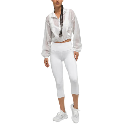 alo Women's High-Waist Airbrush Capri White