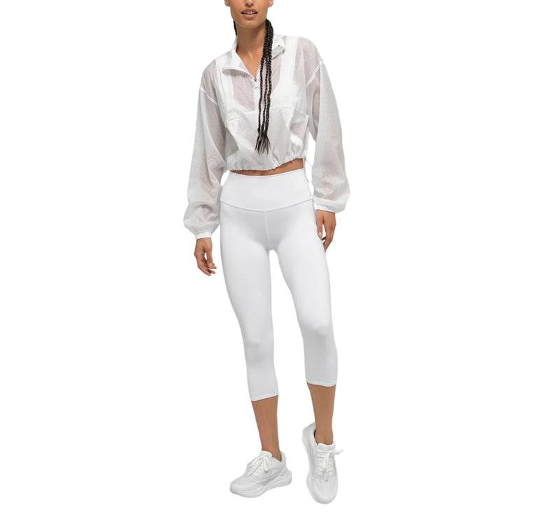 alo Women's High-Waist Airbrush Capri White