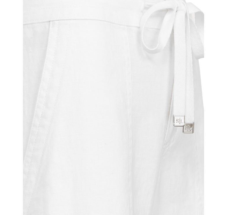 Polo Ralph Lauren Women's Linen Wide-Leg Pant White