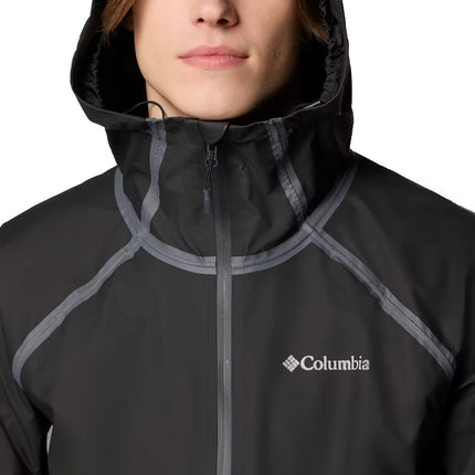 Columbia Men's Reign No Shine Rain Jacket Black