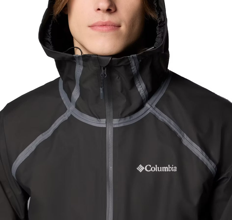 Columbia Men's Reign No Shine Rain Jacket Black