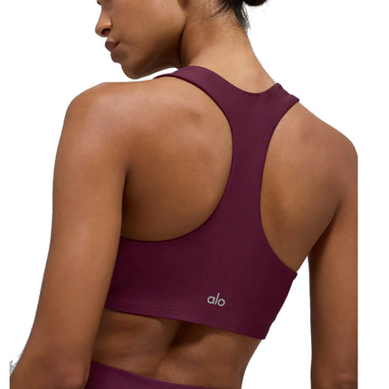 alo Women's Airlift Advantage Racerback Bra Burgundy