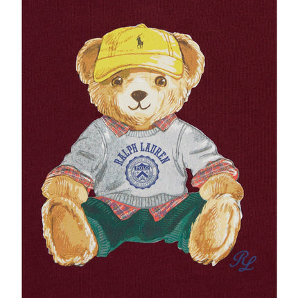 Polo Ralph Lauren Baby Polo Bear Jersey Tee & Fleece Pant Set Classic Wine