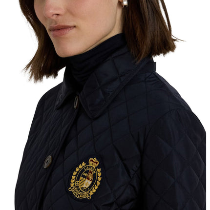Polo Ralph Lauren Women's Crest-Patch Quilted Hooded Jacket Dark Navy