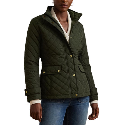 Polo Ralph Lauren Women's Diamond-Quilted Mockneck Jacket Litchfield Loden