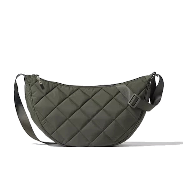 Uniqlo Unisex Round Shoulder Bag Quilted 56 Olive