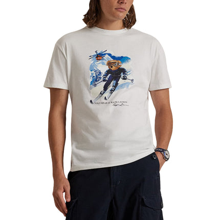 Polo Ralph Lauren Men's Classic Fit Polo Bear Jersey T-Shirt White/Active Bear