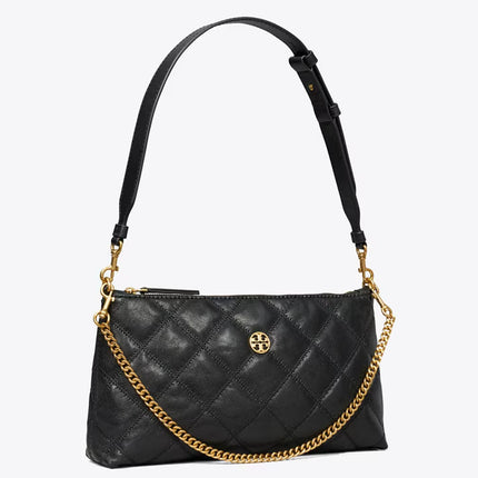 Tory Burch Women's Leather and Chain Shoulder Bag Black