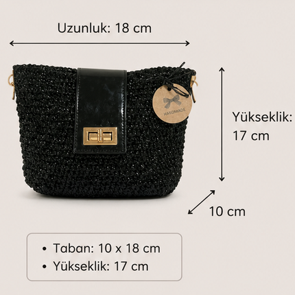 Sienna D’or Noir Lumière Handwoven Black - Hemen Kargoda