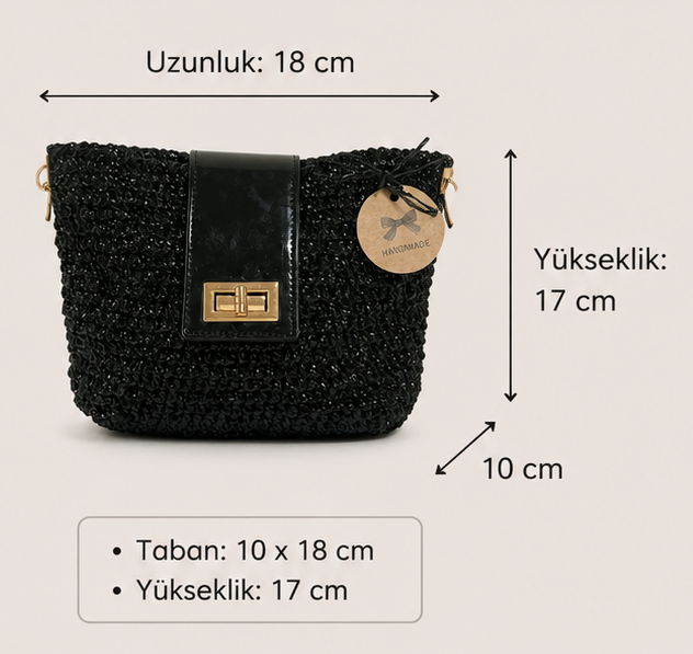Sienna D’or Noir Lumière Handwoven Black - Hemen Kargoda