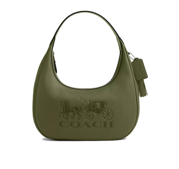 Coach Women's Carmen Shoulder Bag Gunmetal/Military Green