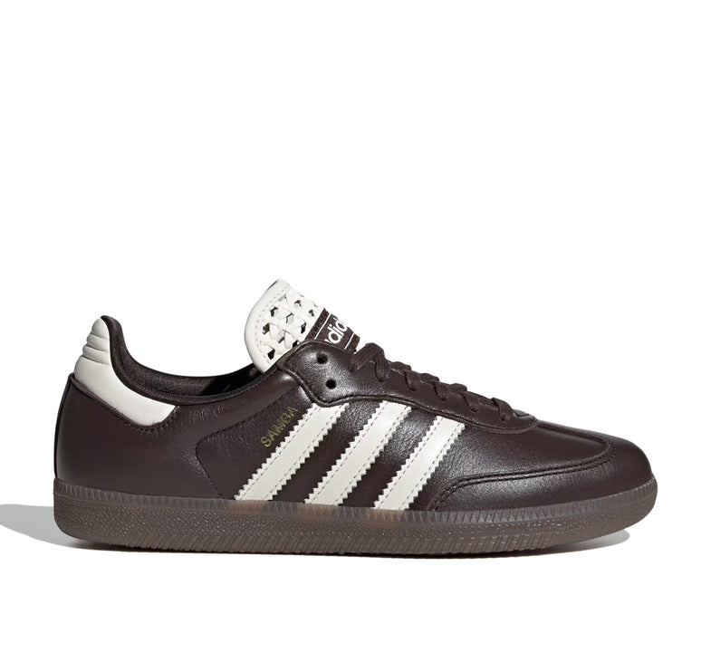 Adidas Women's Samba OG Shoes Aurora Coffee/Off White/Gold Metallic IH3982