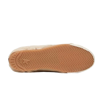Golden Goose Women's True-Star in Beige Shearling with Tan Leather Star