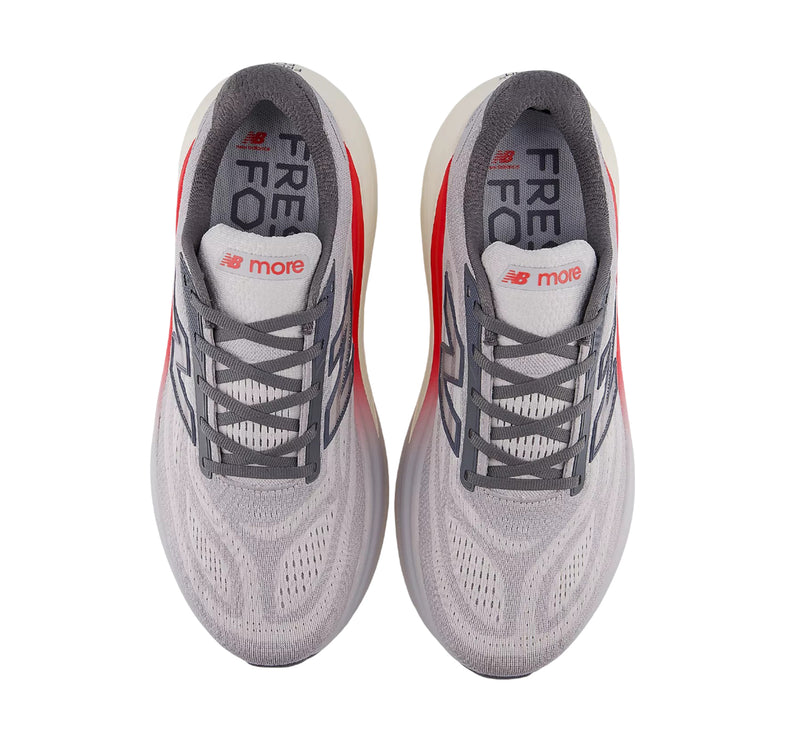 New Balance Men's Fresh Foam X More v6 Grey Matter with True Red and Castlerock MMORLC6