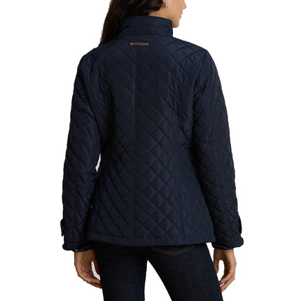 Polo Ralph Lauren Women's Diamond-Quilted Mockneck Jacket Dark Navy