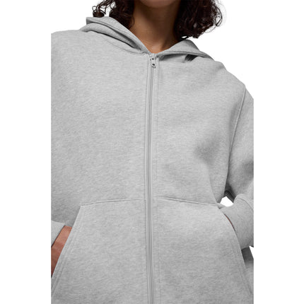 alo Women's Renown Heavy Weight Full Zip Hoodie Athletic Heather Grey