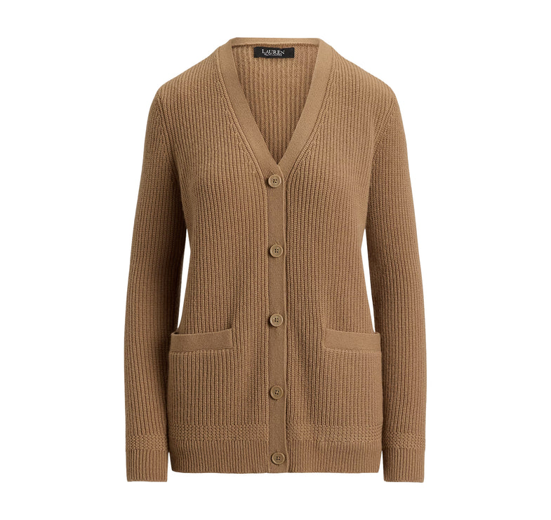 Polo Ralph Lauren Women's Rib-Knit Wool-Cashmere Cardigan Lauren Camel