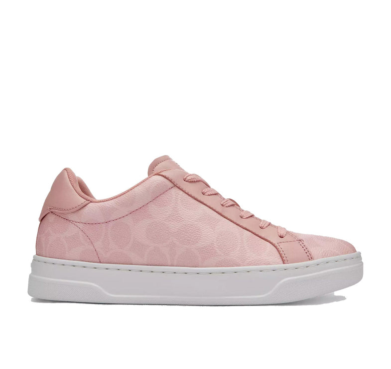 Coach Women's High Line Sneaker In Signature Canvas Pink/Multi