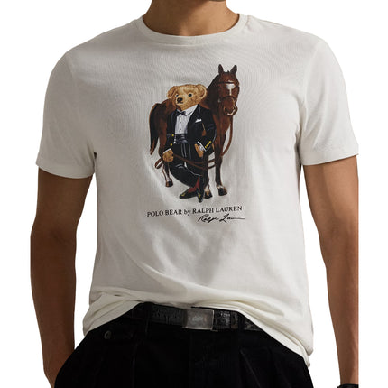 Polo Ralph Lauren Men's Polo Bear Cotton T-Shirt Deckwash White