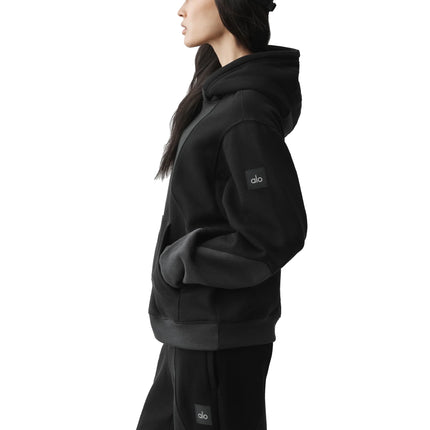 alo Women's Make Waves Hoodie Vintage Black Tonal