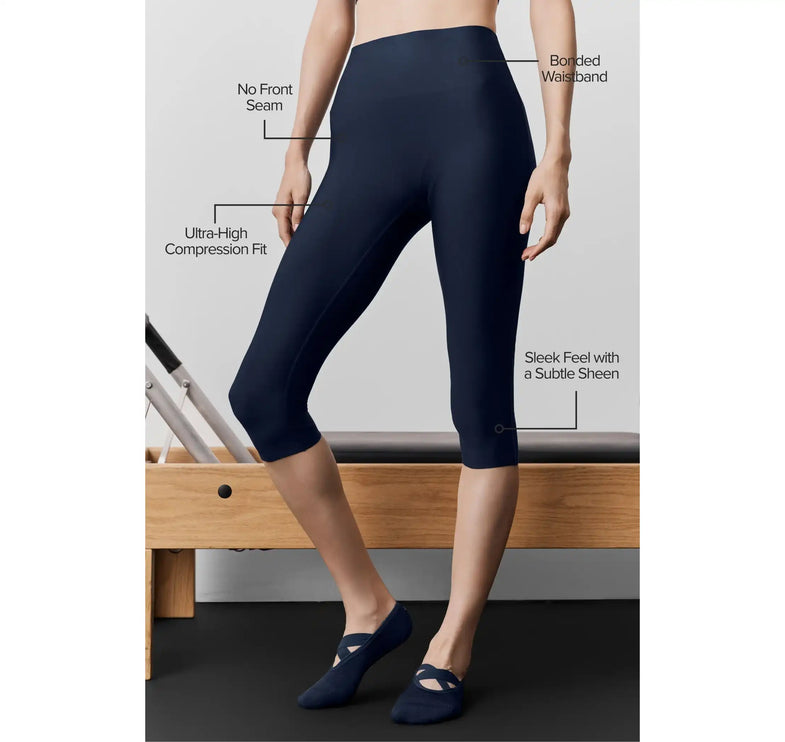 alo Women's Airlift High-Waist Sleek Capri Navy