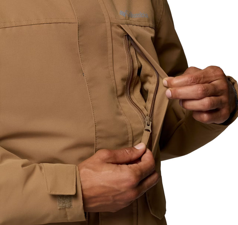 Columbia Men's Landroamer Fleece Lined Rain Jacket Delta/Tobacco
