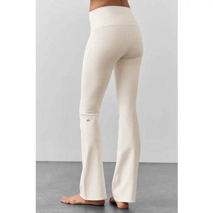 alo Women's Airbrush High-Waist Bootcut Legging Ivory