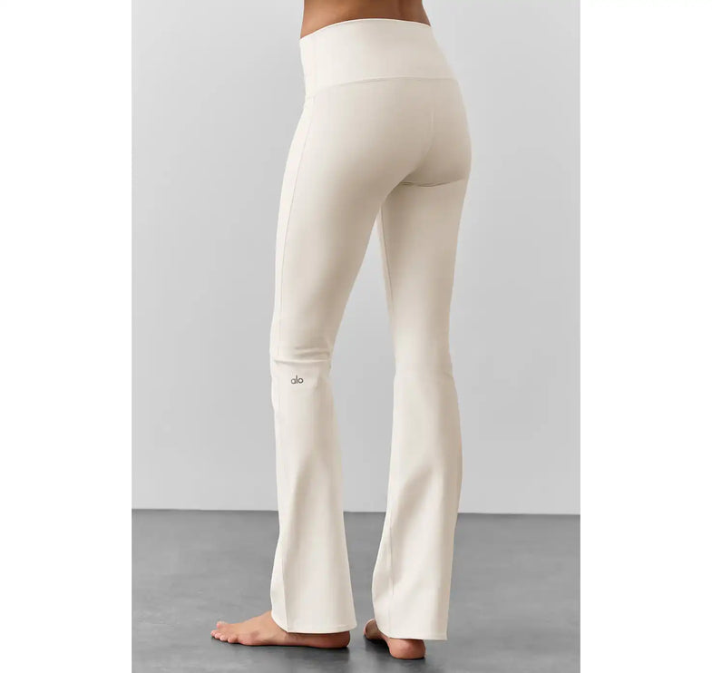 alo Women's Airbrush High-Waist Bootcut Legging Ivory
