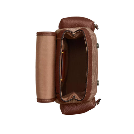 Coach Unisex Sprint Sling Pack In Signature Canvas Gunmetal/Tan/Vintage Brown