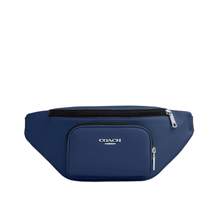 Coach Unisex Racer Small Belt Bag Silver/Deep Blue