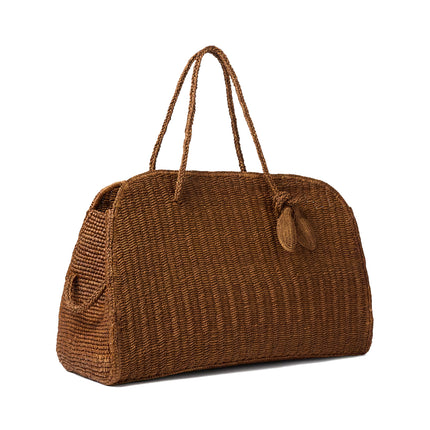 Jacquemus Women's The Large Raffia Turismo Camel