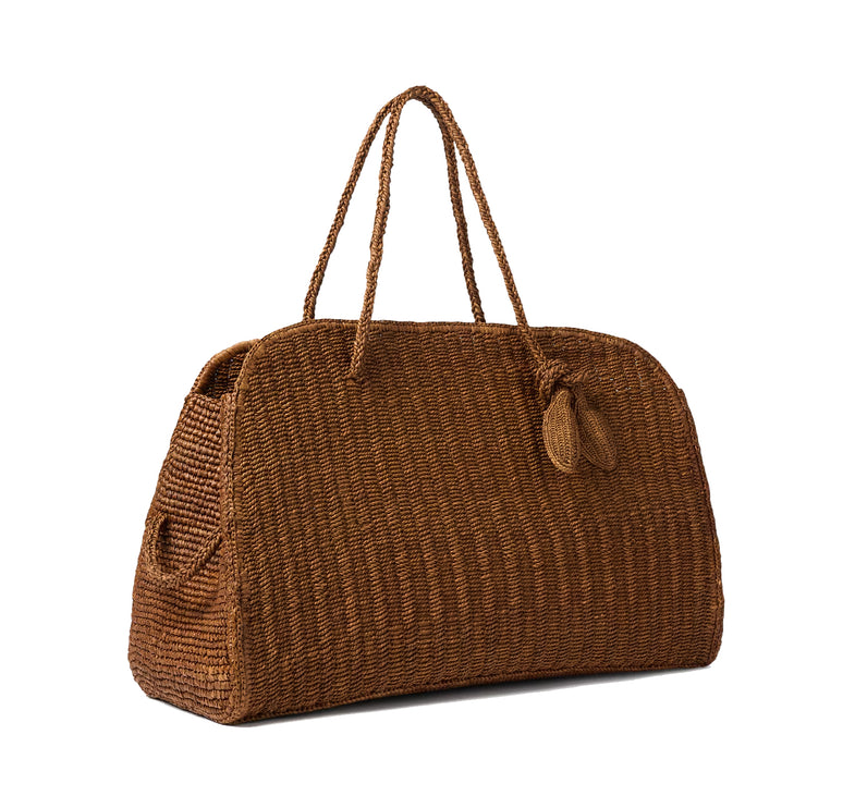 Jacquemus Women's The Large Raffia Turismo Camel
