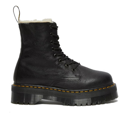 Dr. Martens Unisex Jadon Faux Fur Lined Leather Platform Boots Black