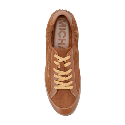 Michael Kors Women's Susie Suede and Leather Trainer Luggage
