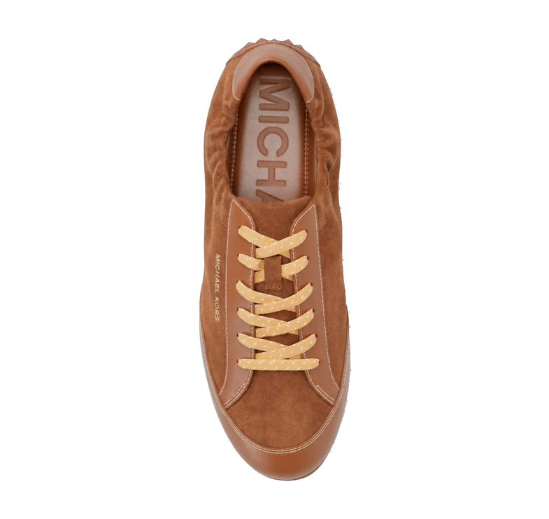 Michael Kors Women's Susie Suede and Leather Trainer Luggage