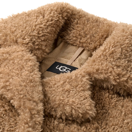 UGG Women's Gertrude Long Teddy Coat II Sand