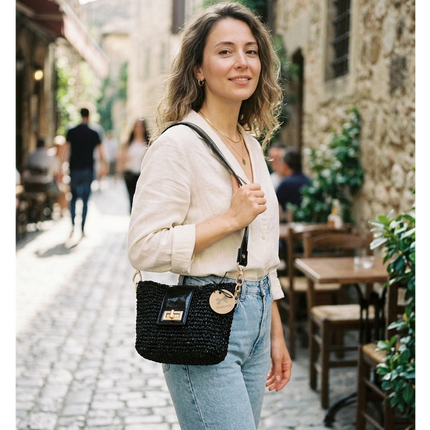 Sienna D’or Noir Lumière Handwoven Black - Hemen Kargoda