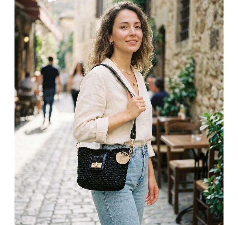 Sienna D’or Noir Lumière Handwoven Black - Hemen Kargoda