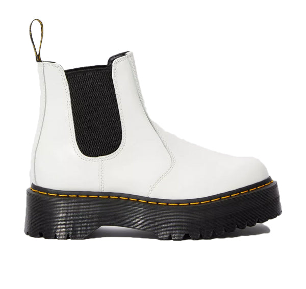 Dr. Martens 2976 Smooth Leather Platform Chelsea Boots White