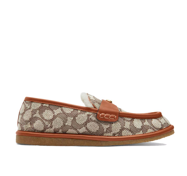 Coach Women's Forest Slipper In Signature Textile Jacquard Cocoa/Burnished Amber