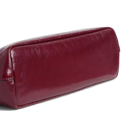 Coach Women's Kisslock Frame Bag 30 Brass/Dark Cherry