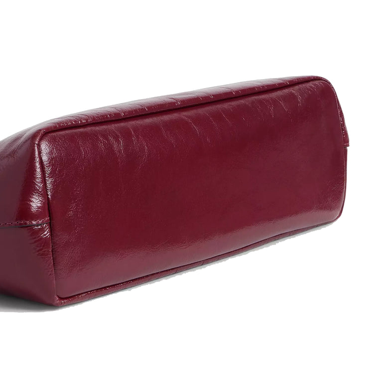 Coach Women's Kisslock Frame Bag 30 Brass/Dark Cherry