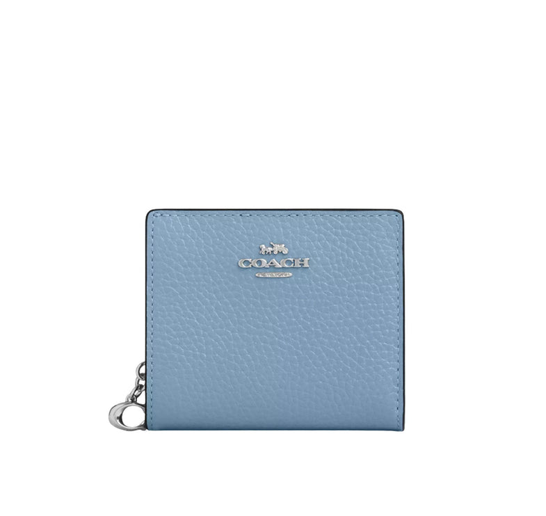 Coach Women's Snap Wallet Silver/Pool