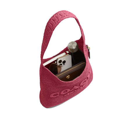 Coach Women's Brooklyn Shoulder Bag 28 Brass/Dark Fuchsia