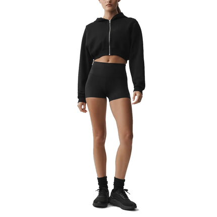 alo Women's Sweet Escape Zip Up Hoodie Black