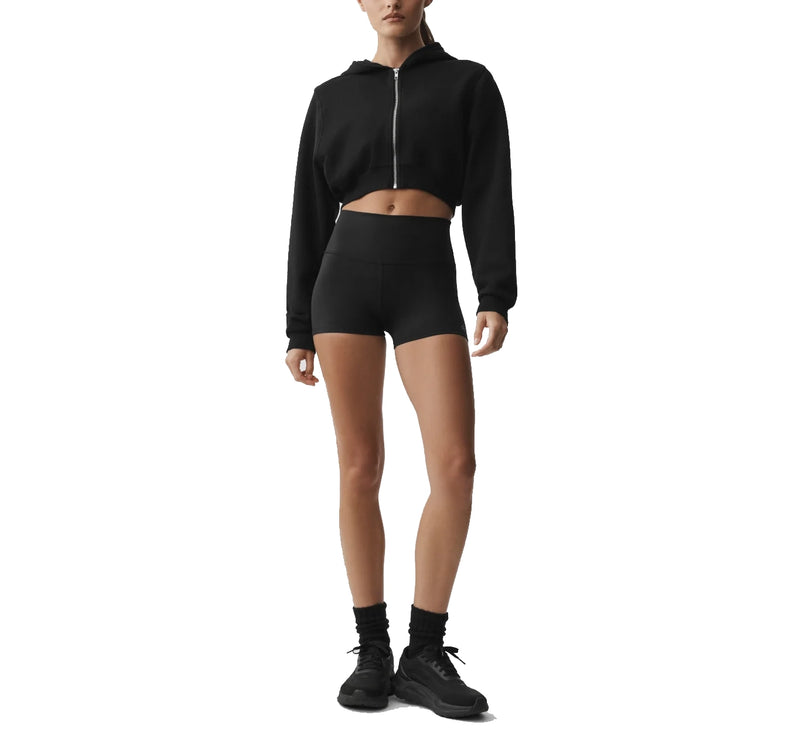 alo Women's Sweet Escape Zip Up Hoodie Black