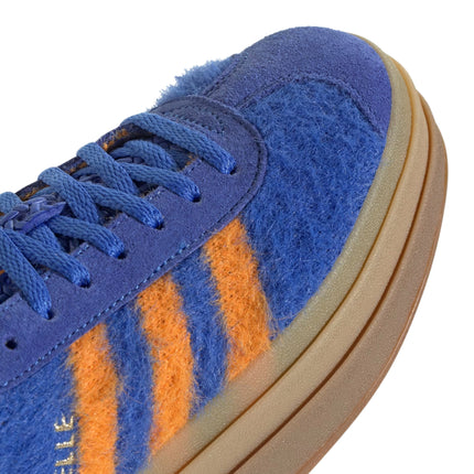 Adidas Women's Gazelle Bold Hi-Res Blue/Bright Orange/Gold Metallic JS3906