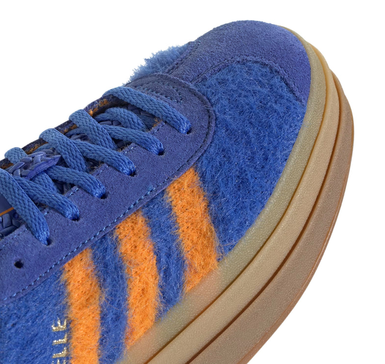 Adidas Women's Gazelle Bold Hi-Res Blue/Bright Orange/Gold Metallic JS3906